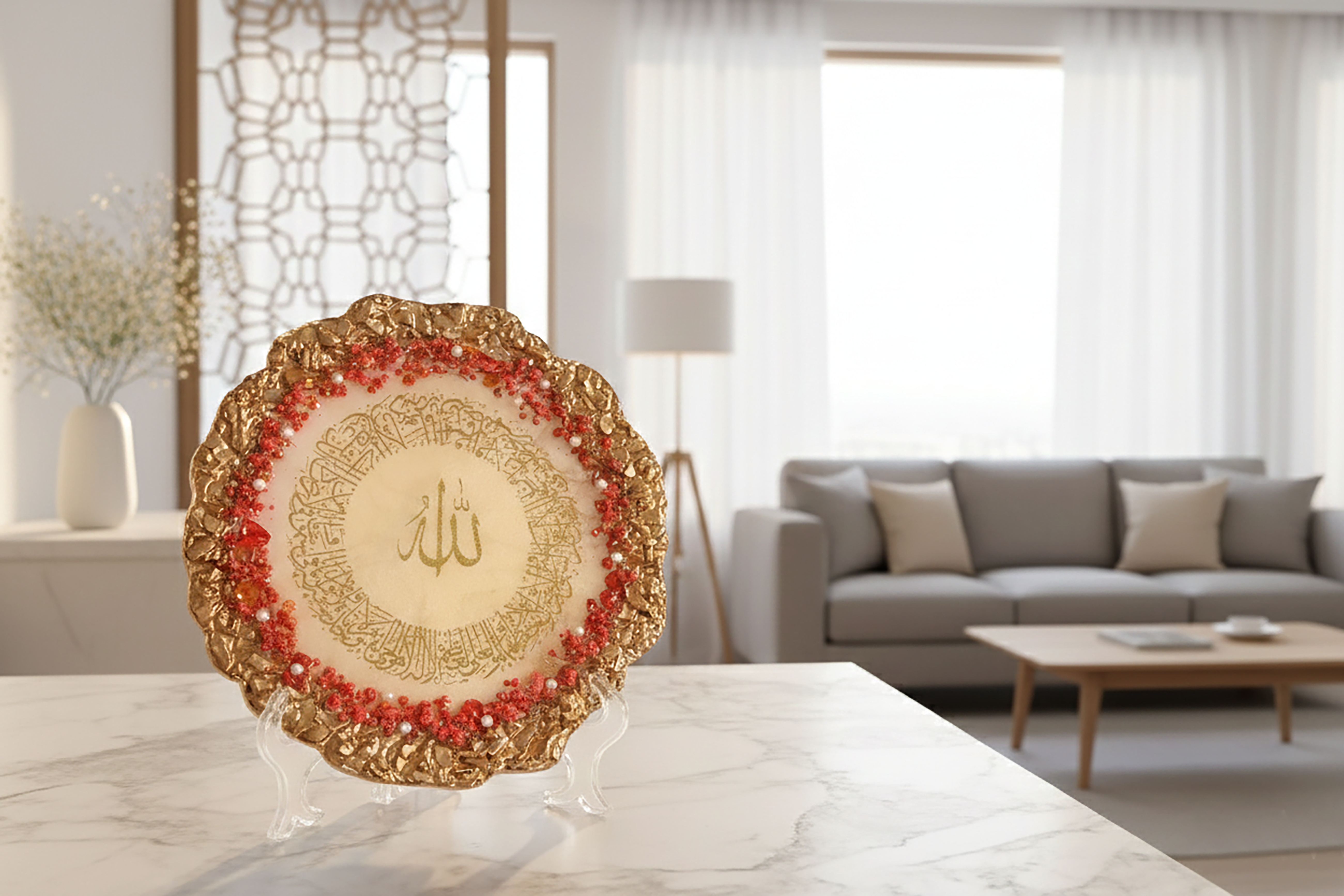 10-Inch Round Ramadan Plaques - Medium Size