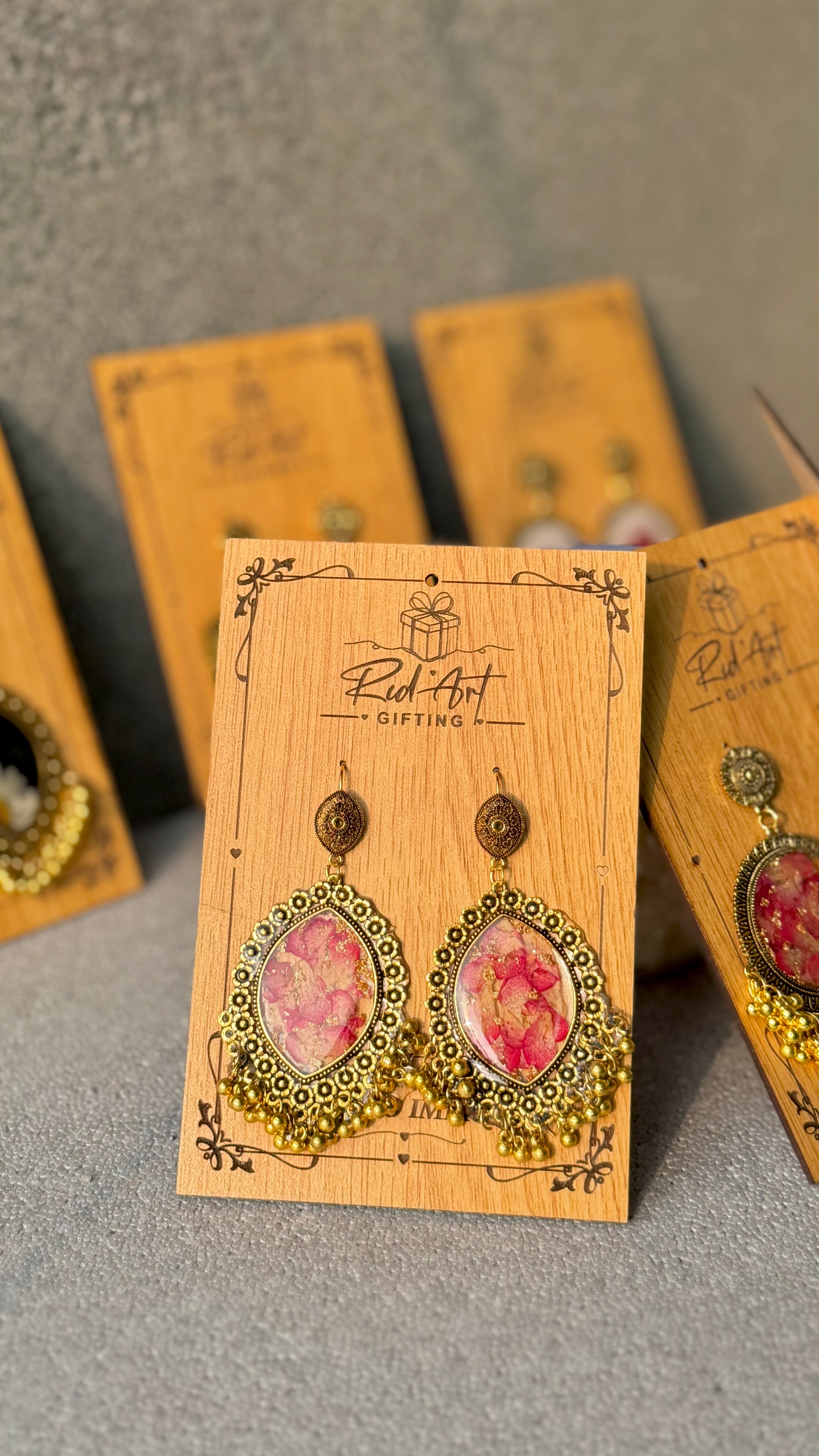 Resin Jhumka Earrings
