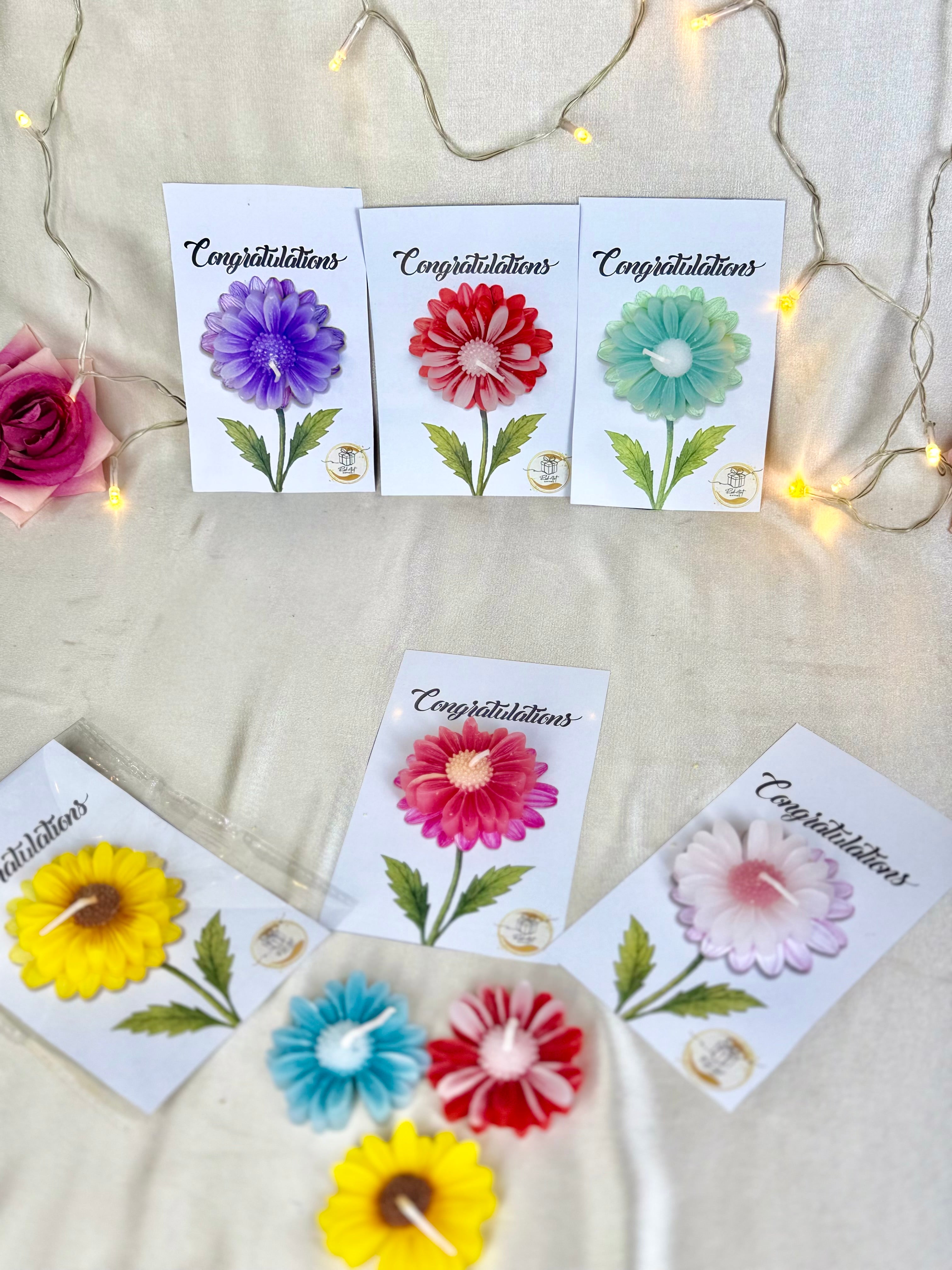 Floral Candle Party Favor