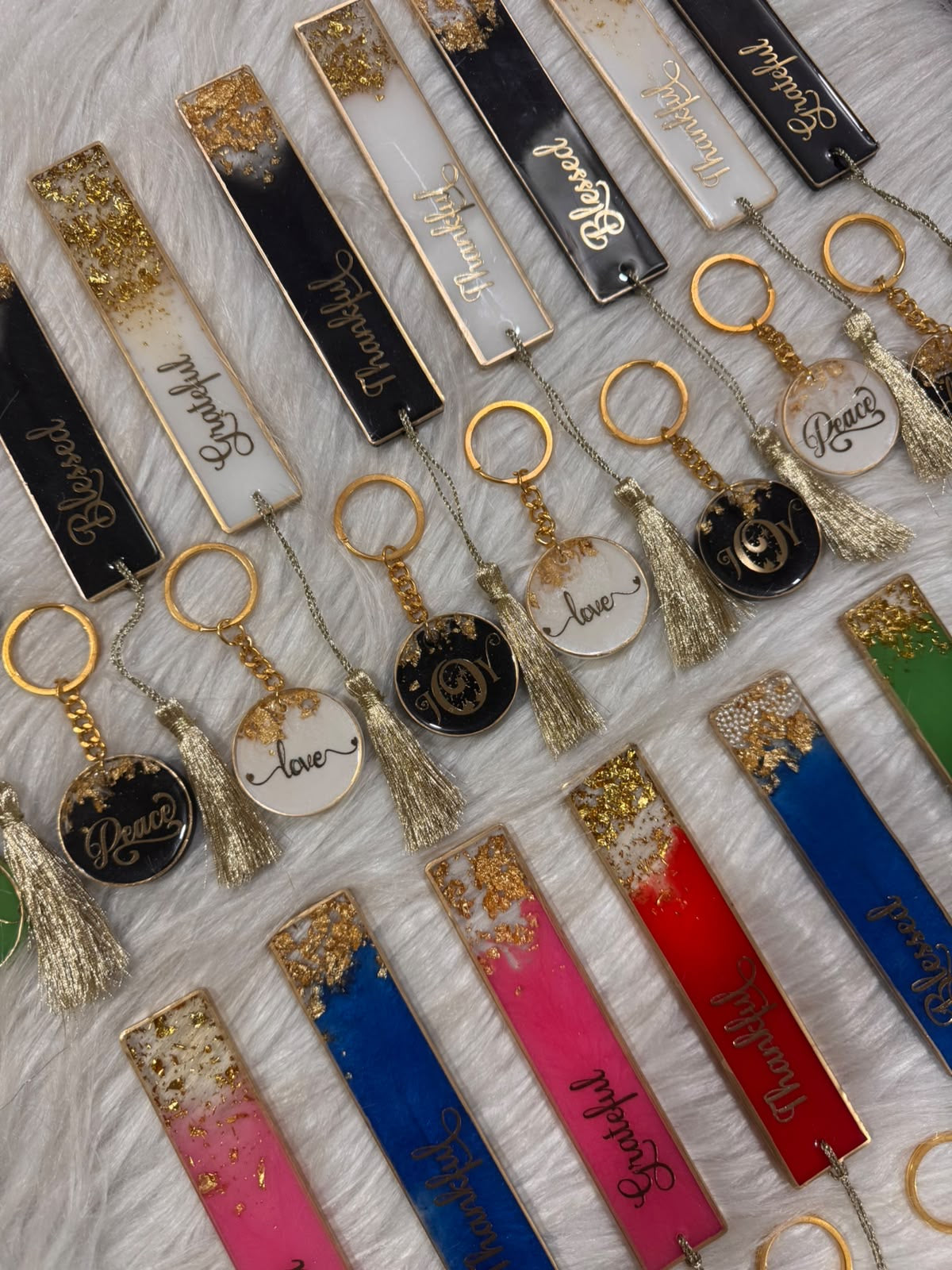 Inspirational Resin Bookmark & Keychain and Book mark  Gift Set