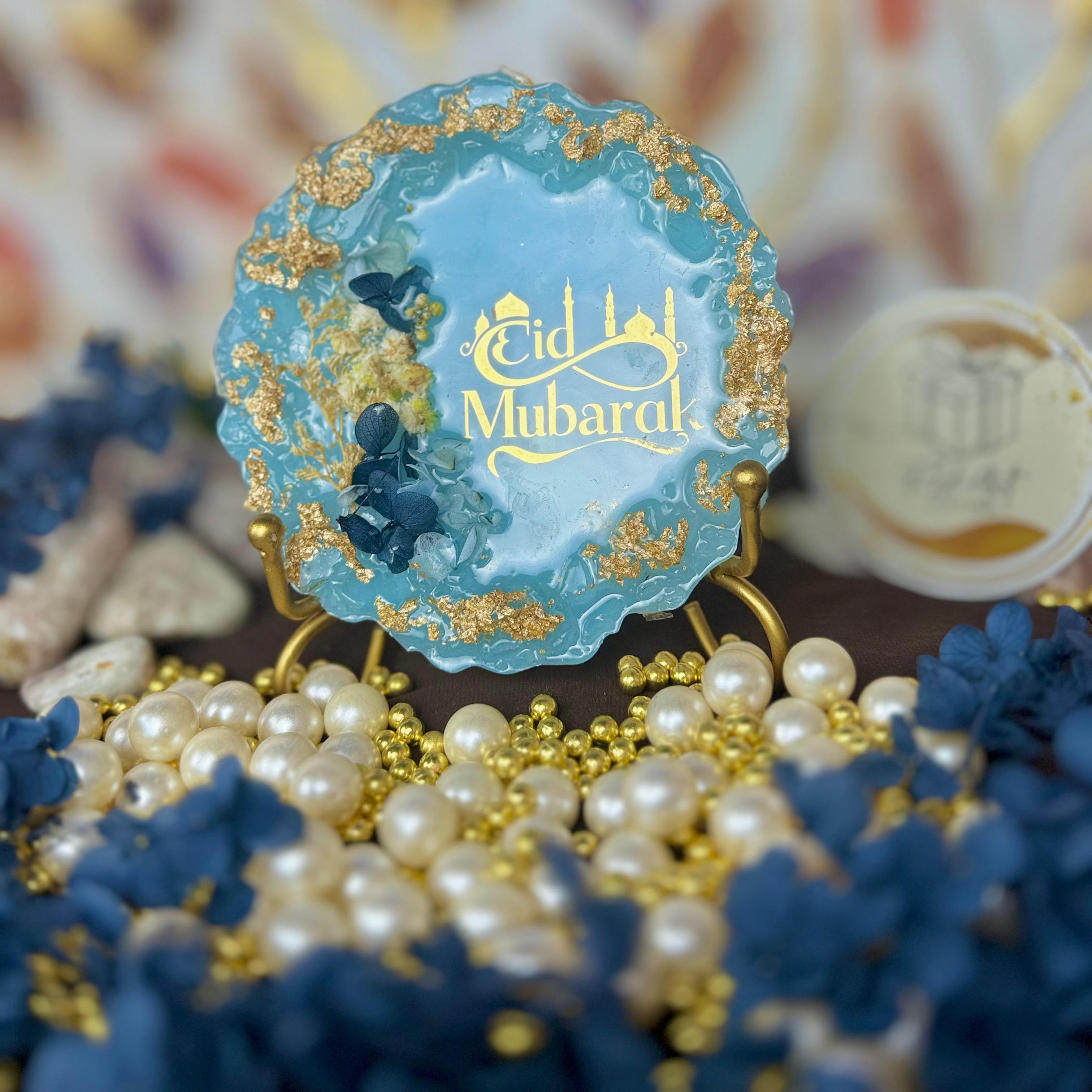 5-Inch Eid Mubarak Round Plaques (XS) for Favors