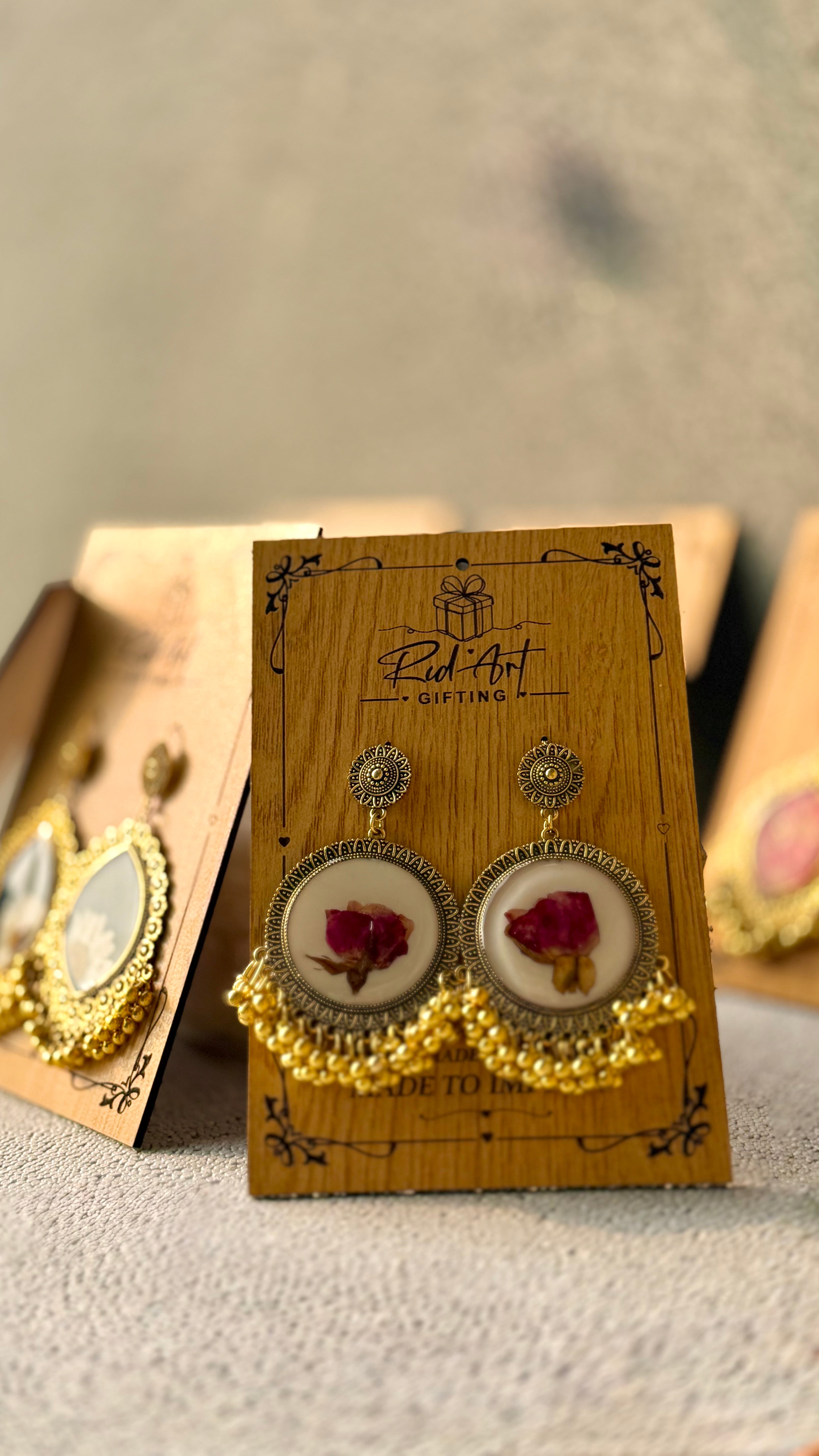 Resin Jhumka Earrings