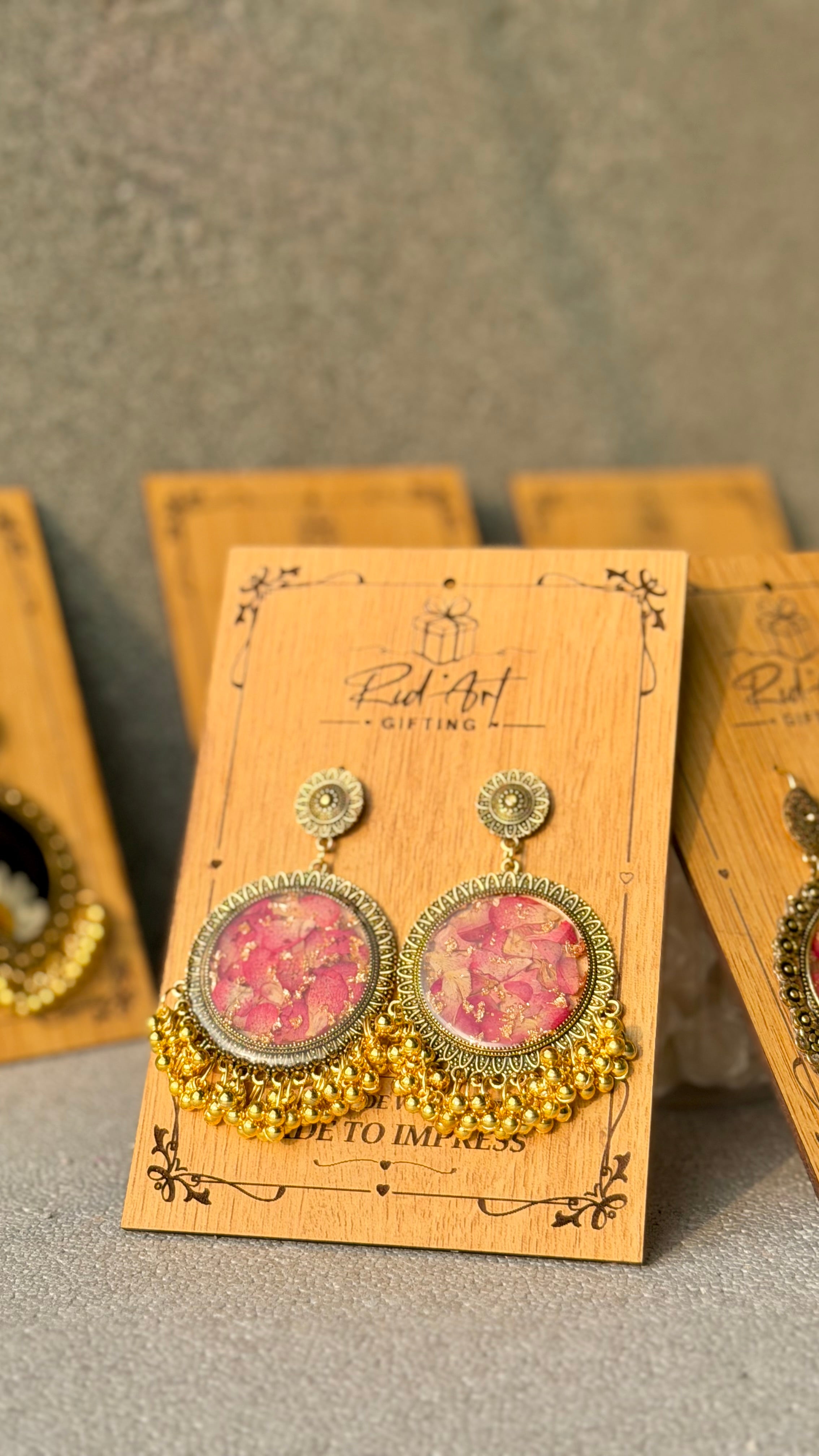 Resin Jhumka Earrings