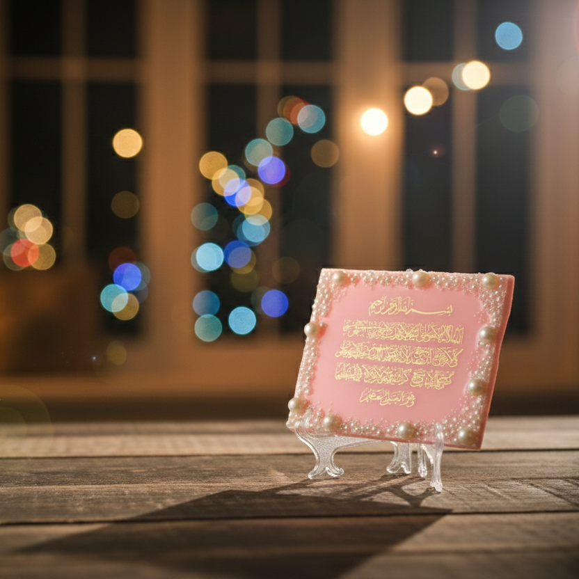 8-Inch Rectangular Ayatul Kursi Ramadan Plaque