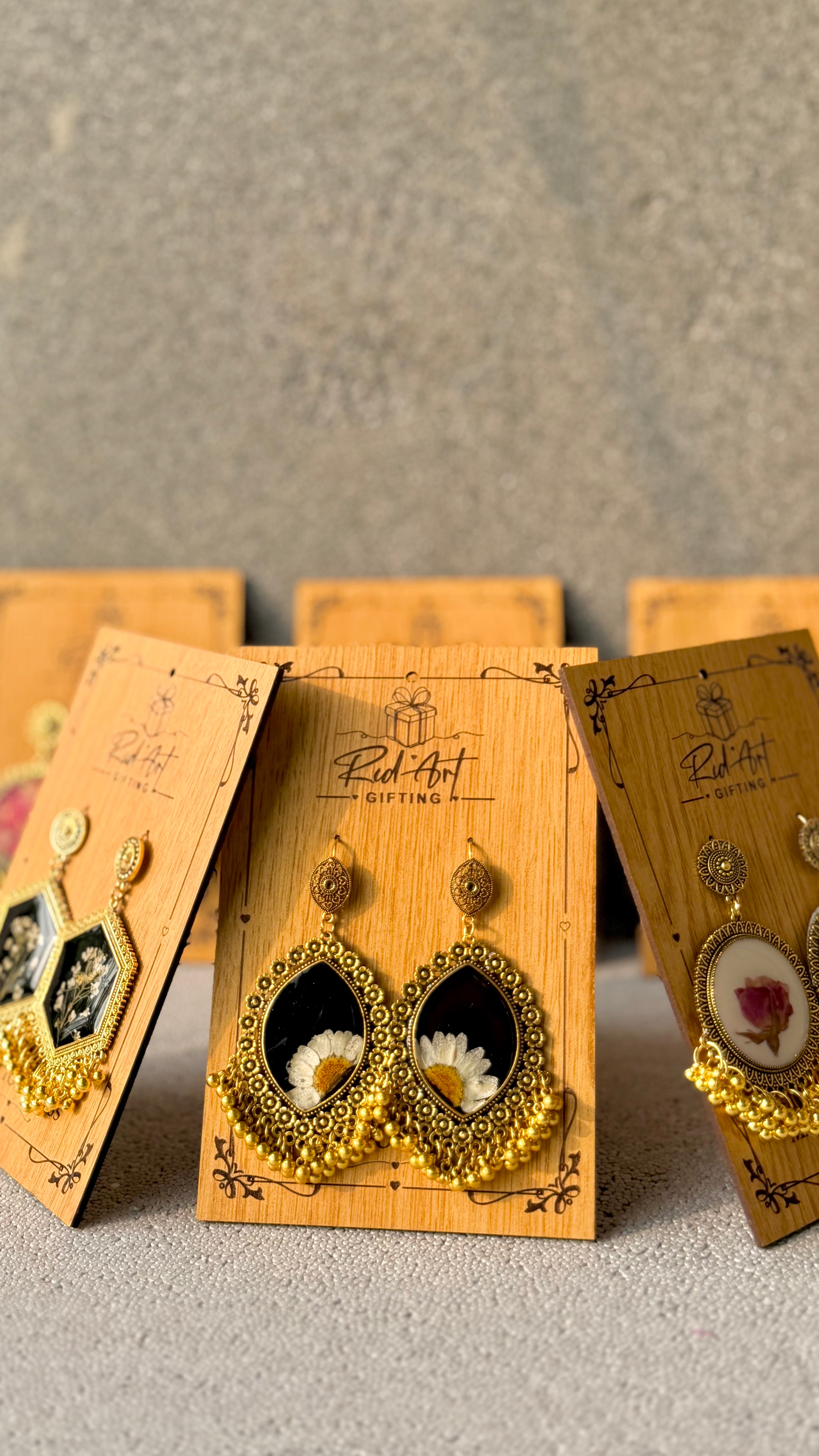 Resin Jhumka Earrings