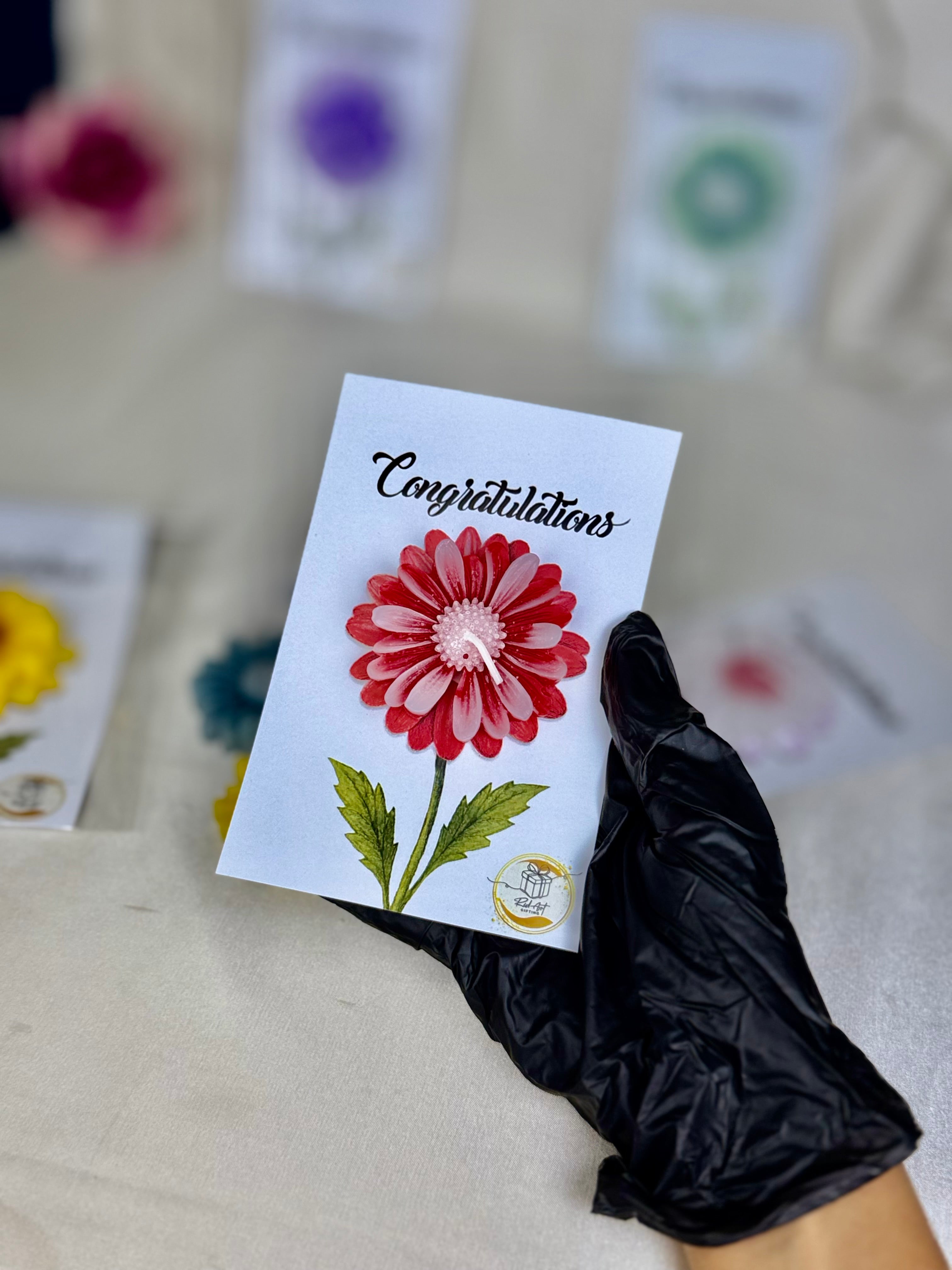 Floral Candle Party Favor