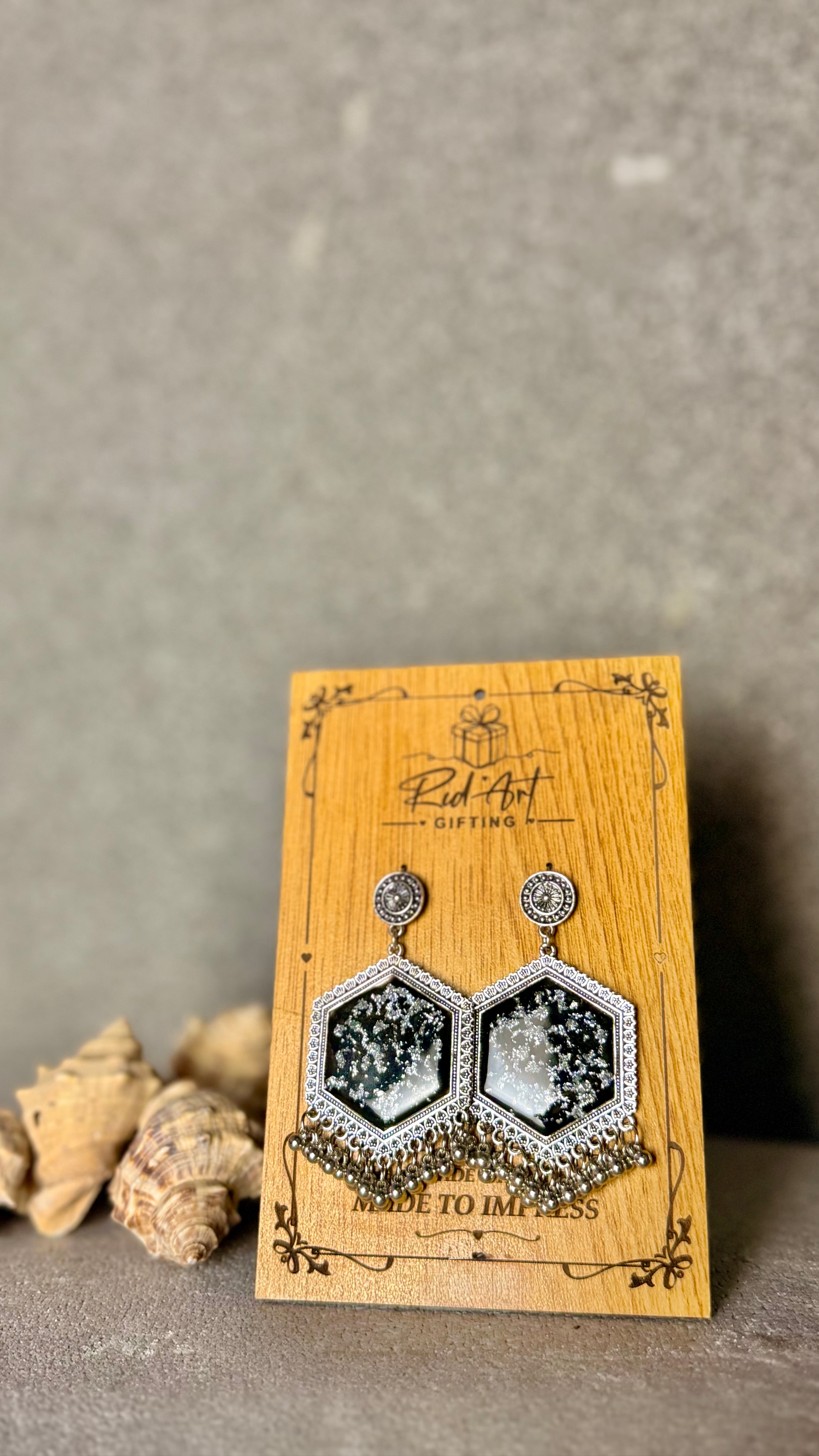 Resin Jhumka Earrings