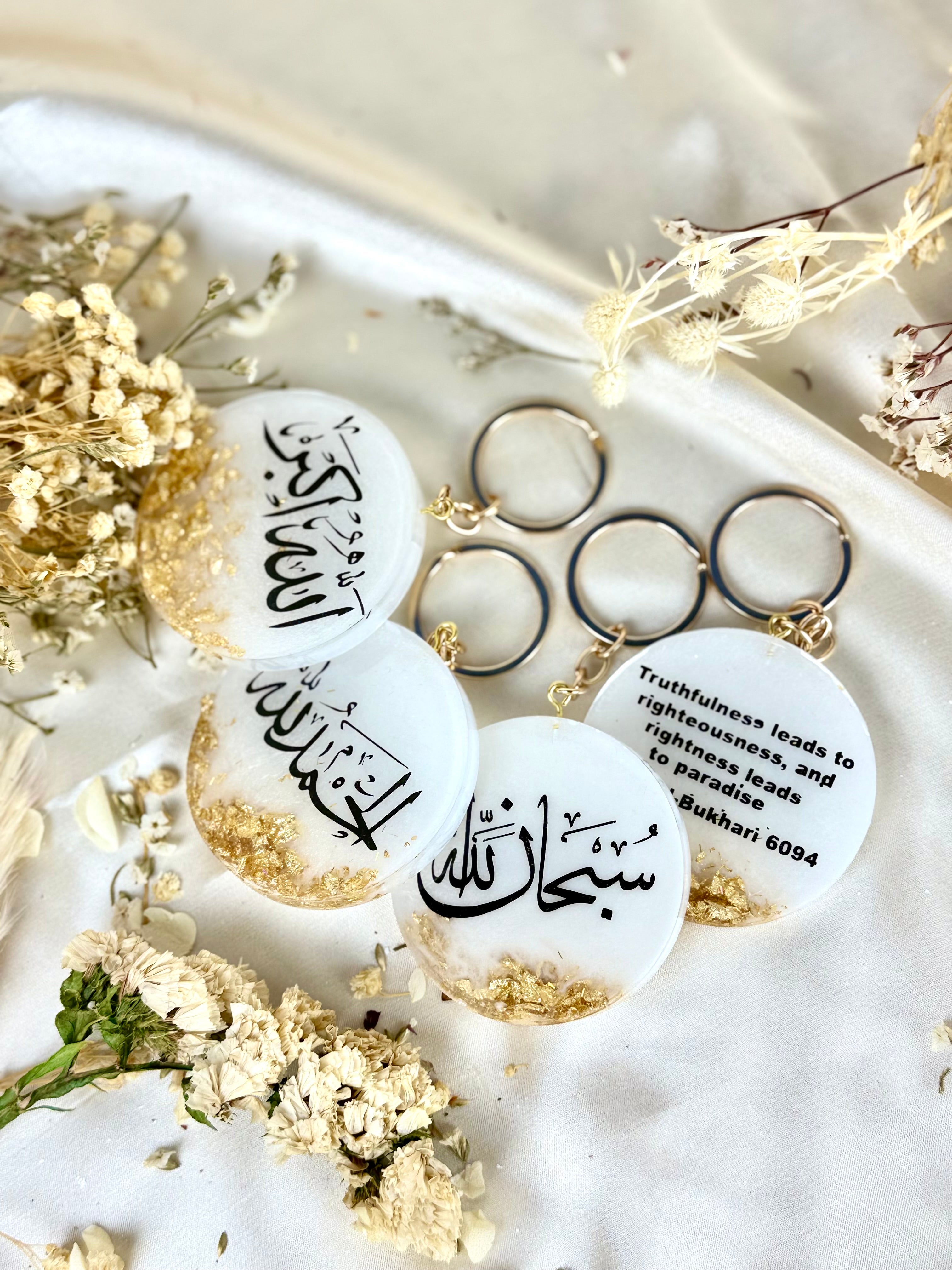 Personalized Islamic Resin Keychain Favor