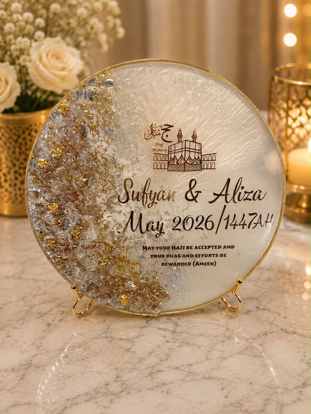 Hajj Mubarak Personalized Resin Plaque