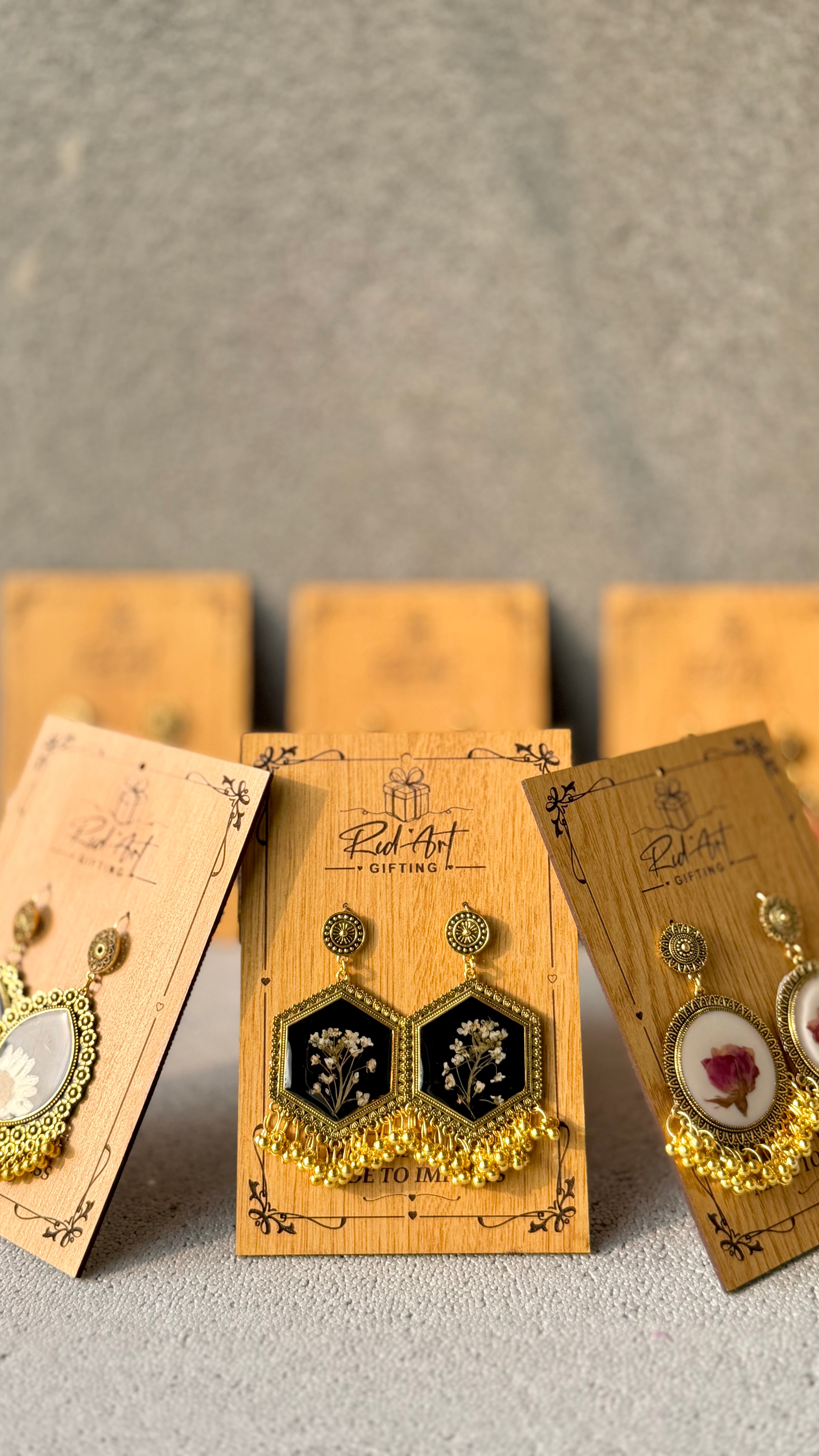 Resin Jhumka Earrings