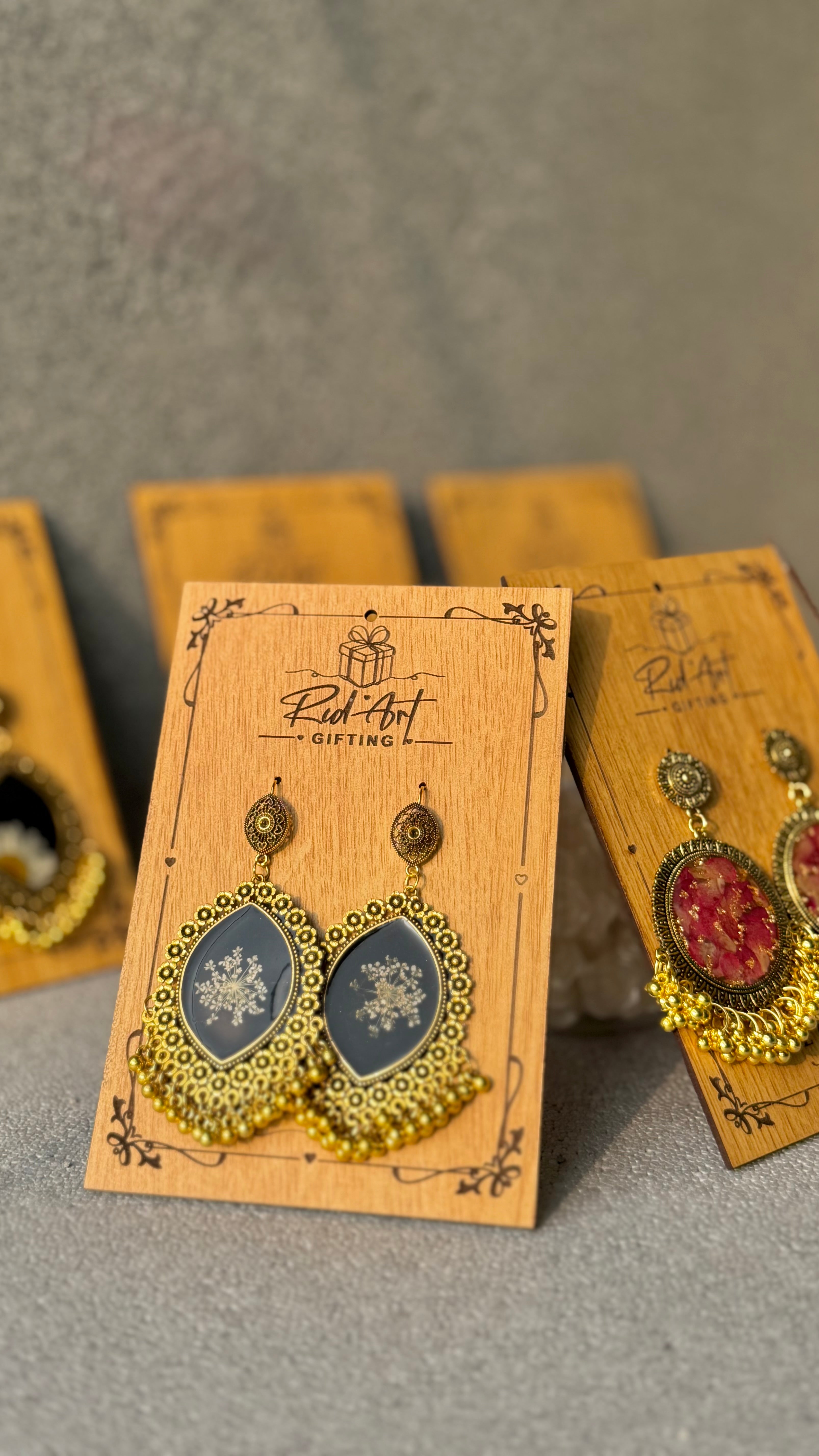 Resin Jhumka Earrings