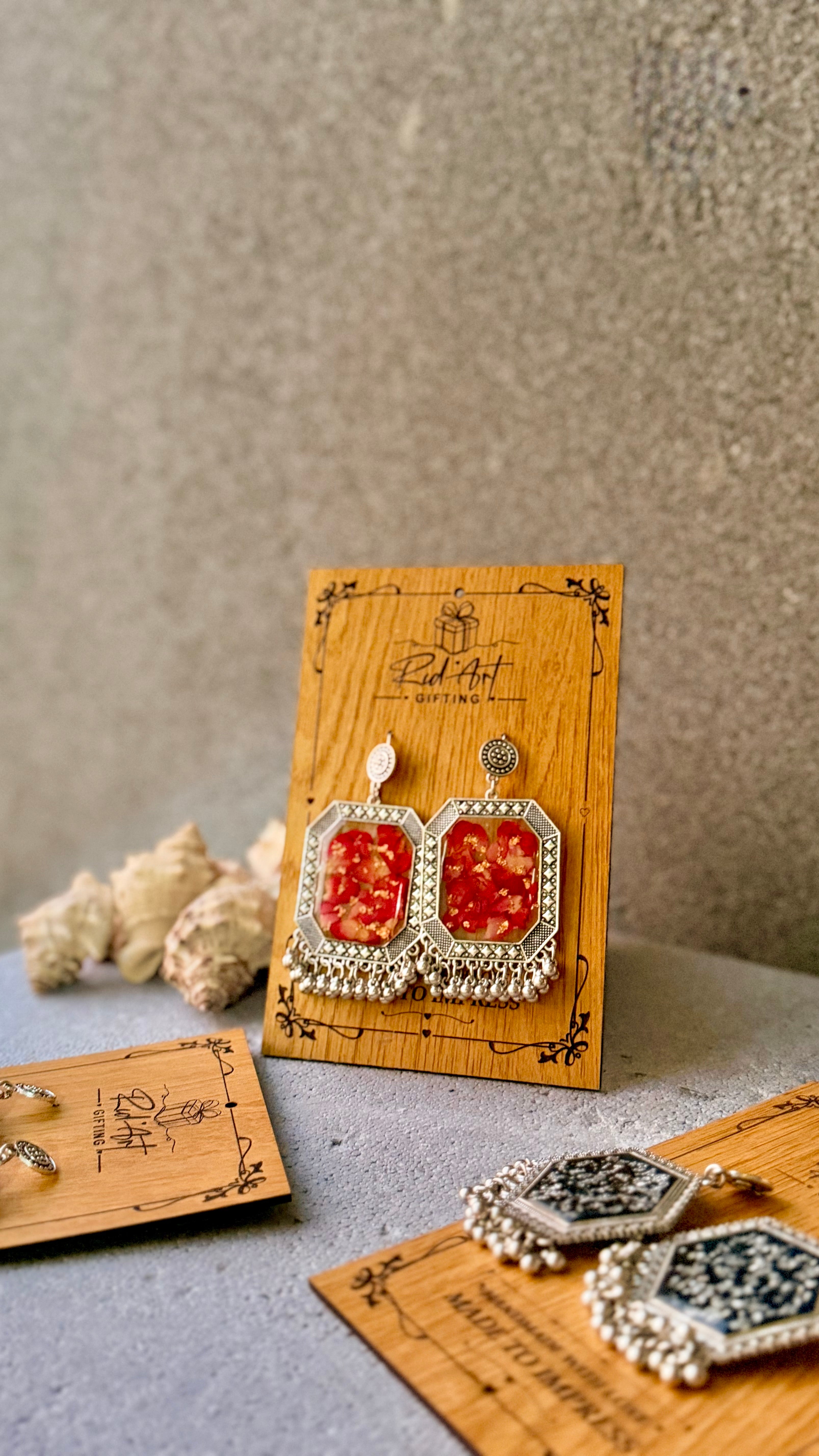 Resin Jhumka Earrings