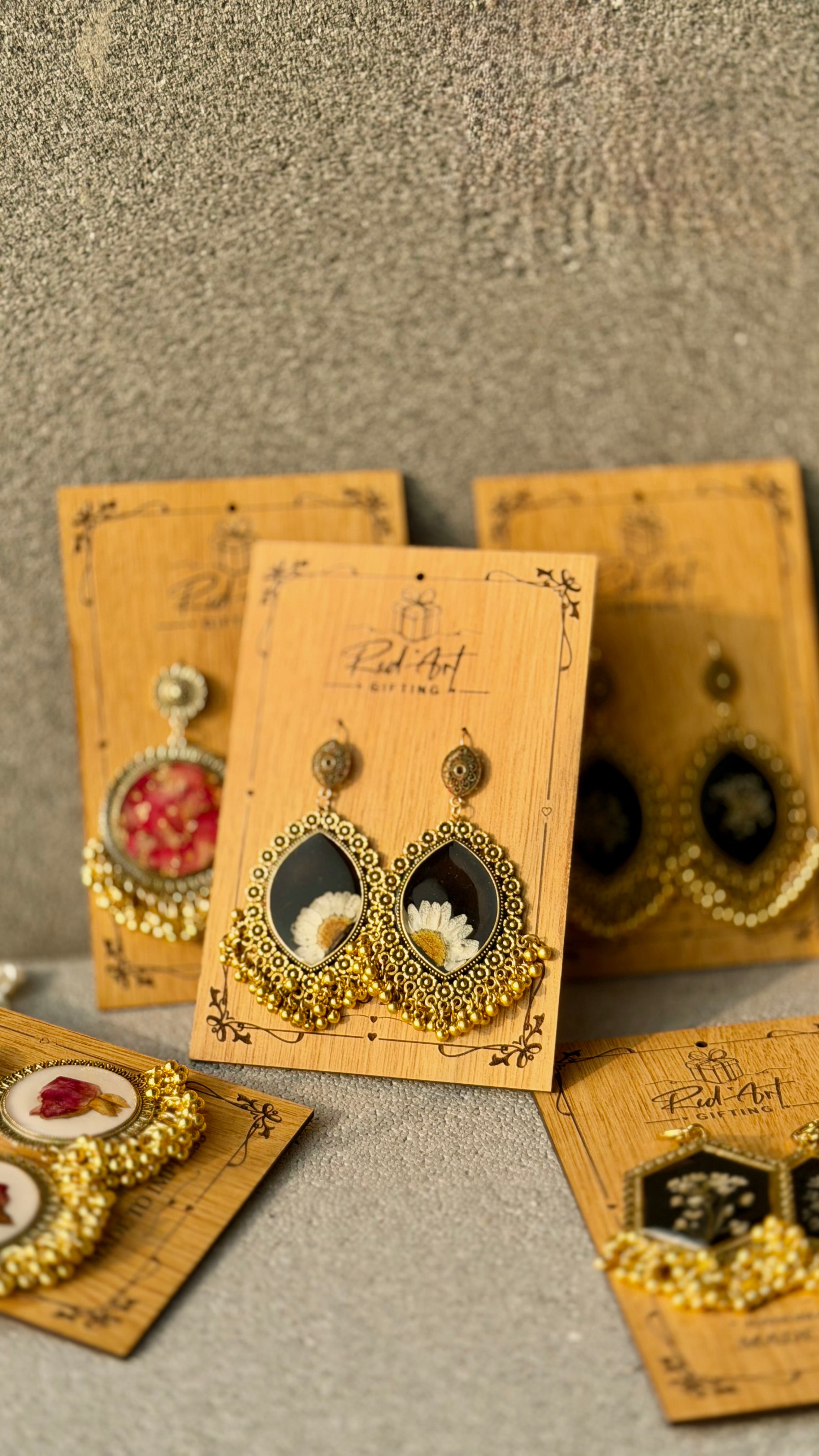 Resin Jhumka Earrings
