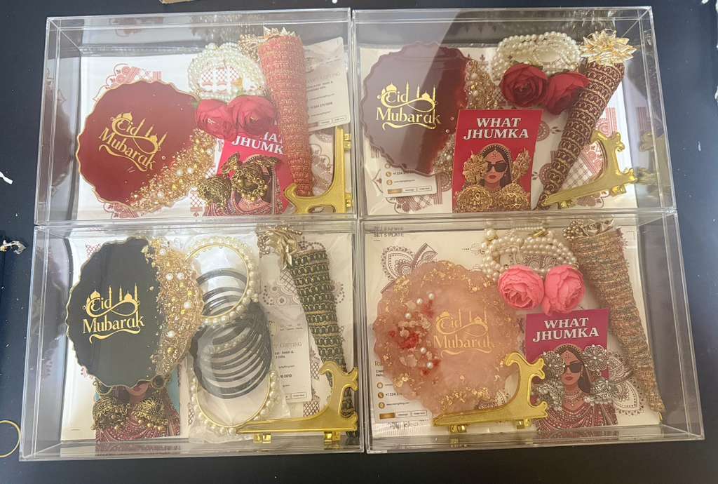 Eid Celebration Gift Box – Plaque, Jewelry & Mehendi Set