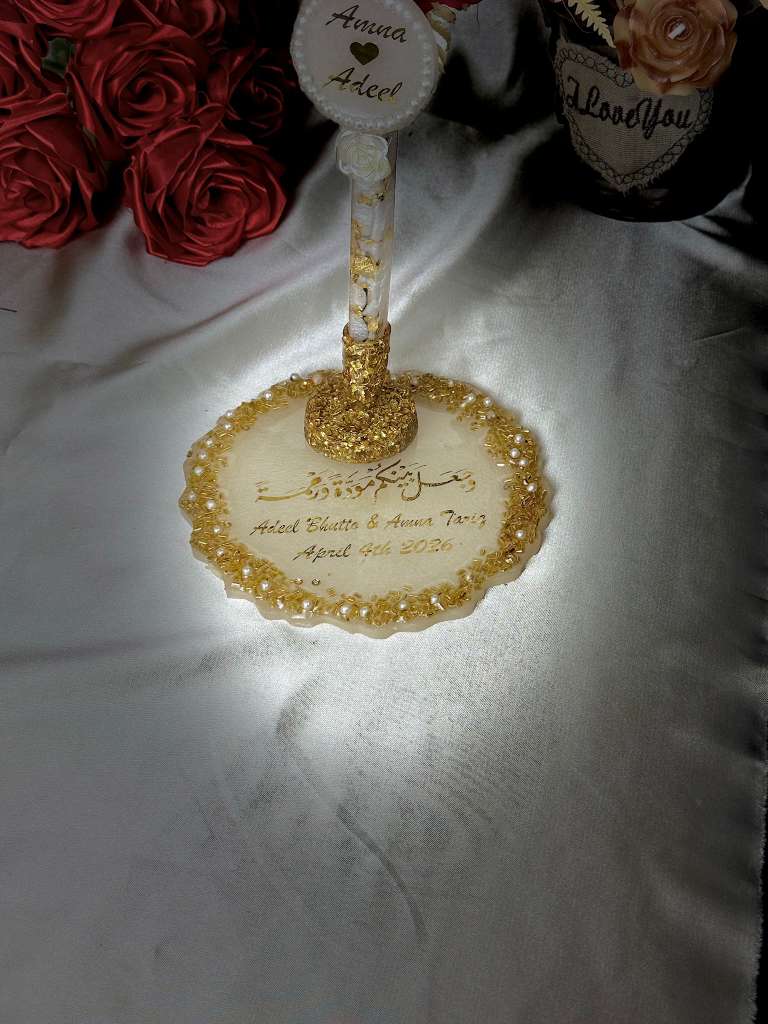 Nikkah Pen “Qabool Hai” Set with Personalized Coaster