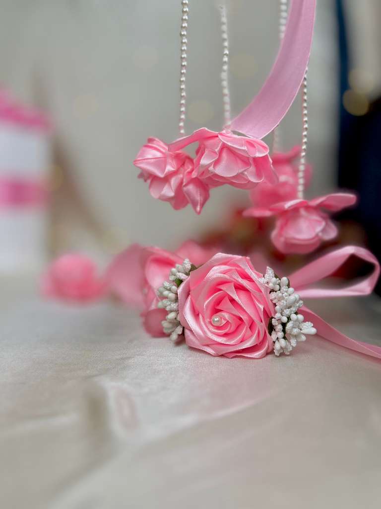 Ribbon Flower Gajras – Elegant Handmade Hair Accessories for Weddings & Festive Wear