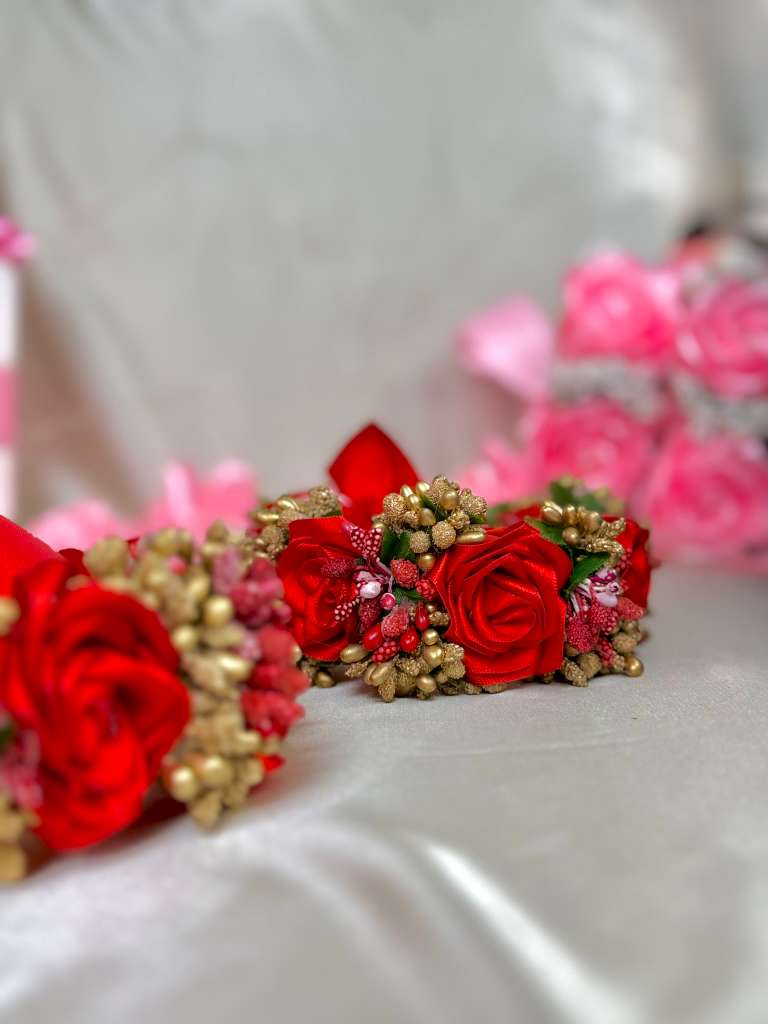 Ribbon Flower Gajras – Elegant Handmade Hair Accessories for Weddings & Festive Wear