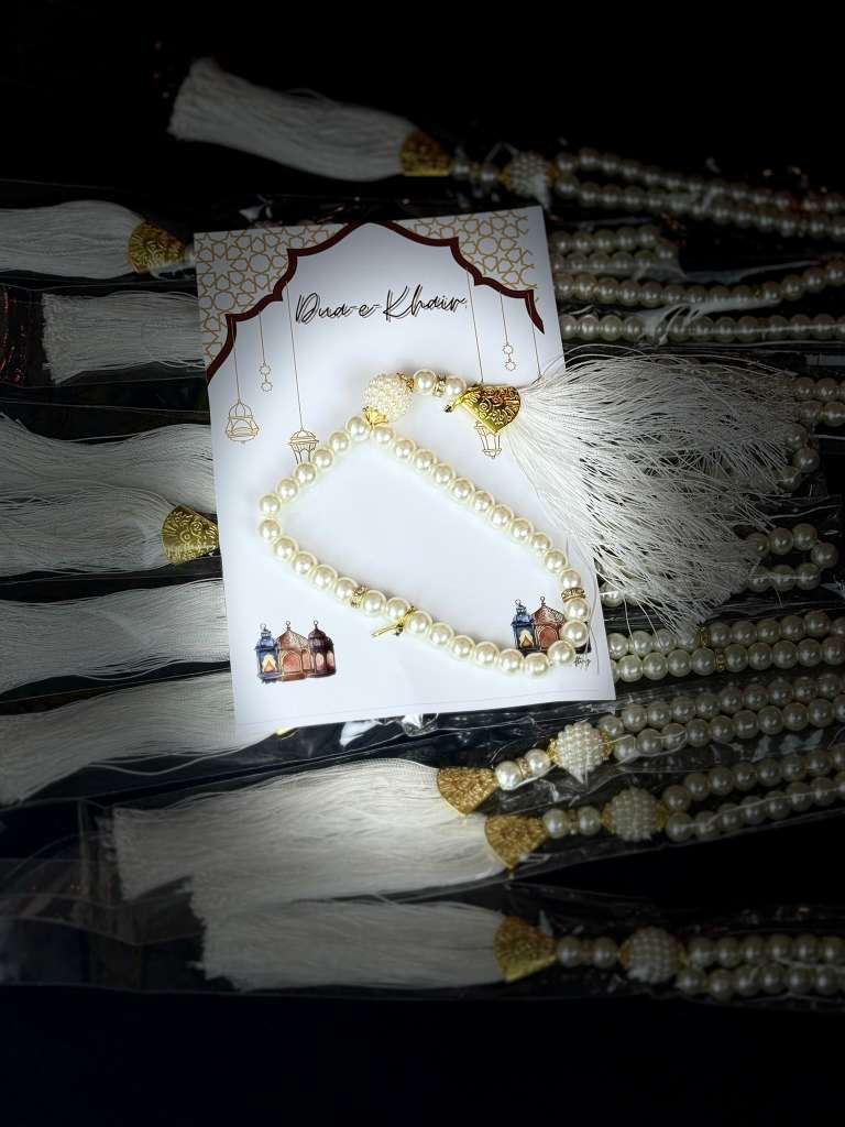 Pearl Tasbeeh Party Favors – Elegant Islamic Gift Beads for Weddings & Events