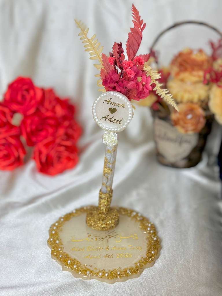 Nikkah Pen “Qabool Hai” Set with Personalized Coaster