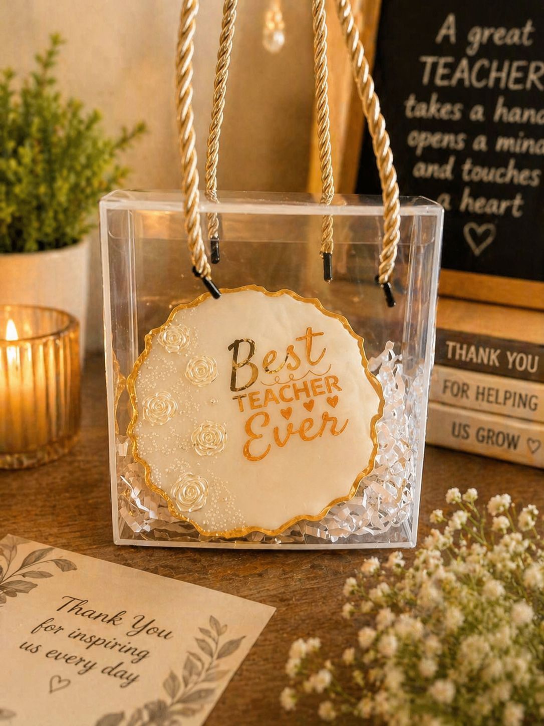 5in Appreciation Resin Plaque – Best Mom & Teacher Gifts