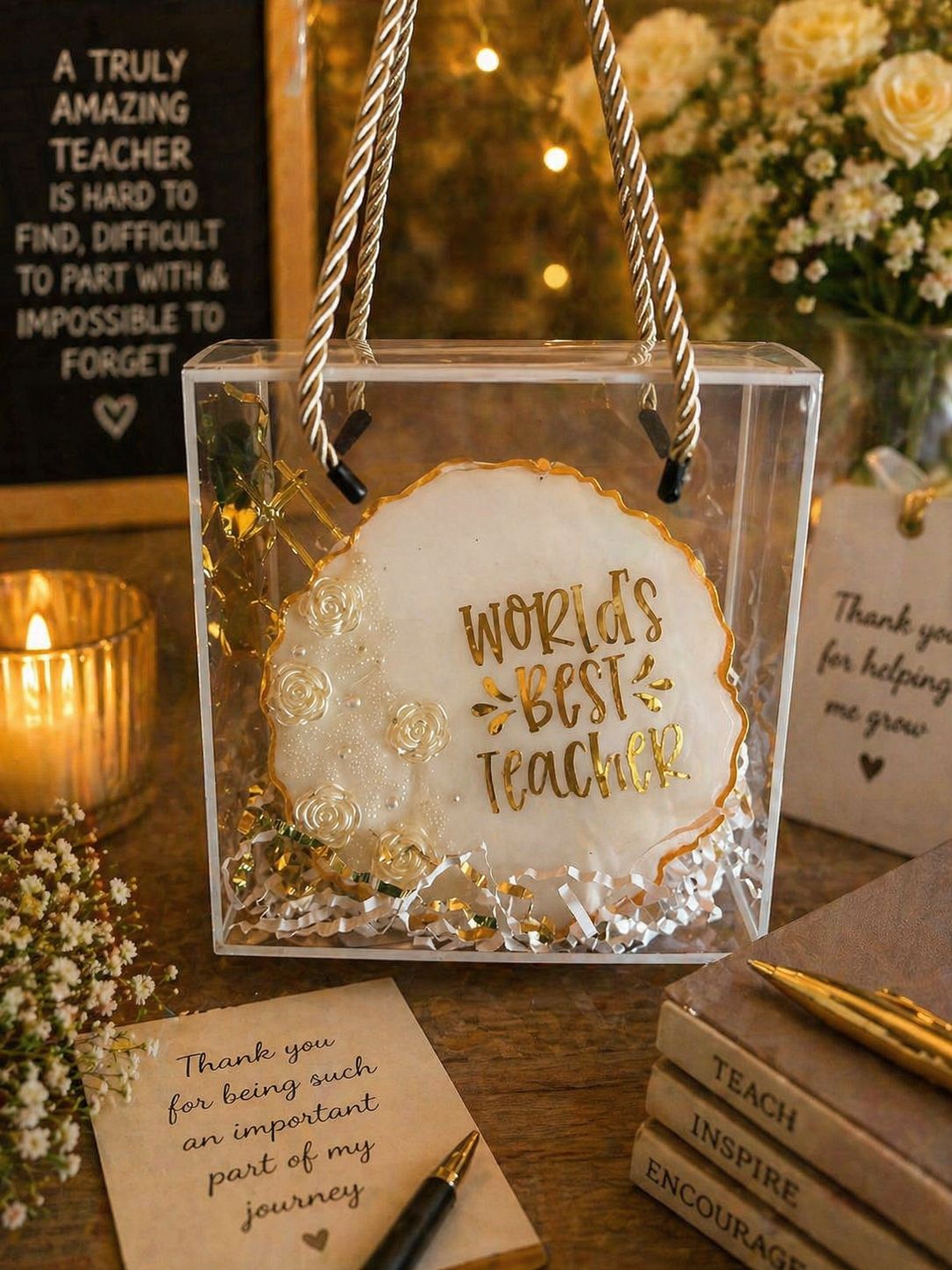 5in Appreciation Resin Plaque – Best Mom & Teacher Gifts