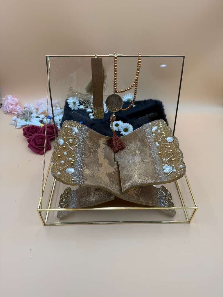 Resin Quran Stand with Bookmark Set + Tasbeeh  (11.7x8 riyal  + 7.7 bookmark )