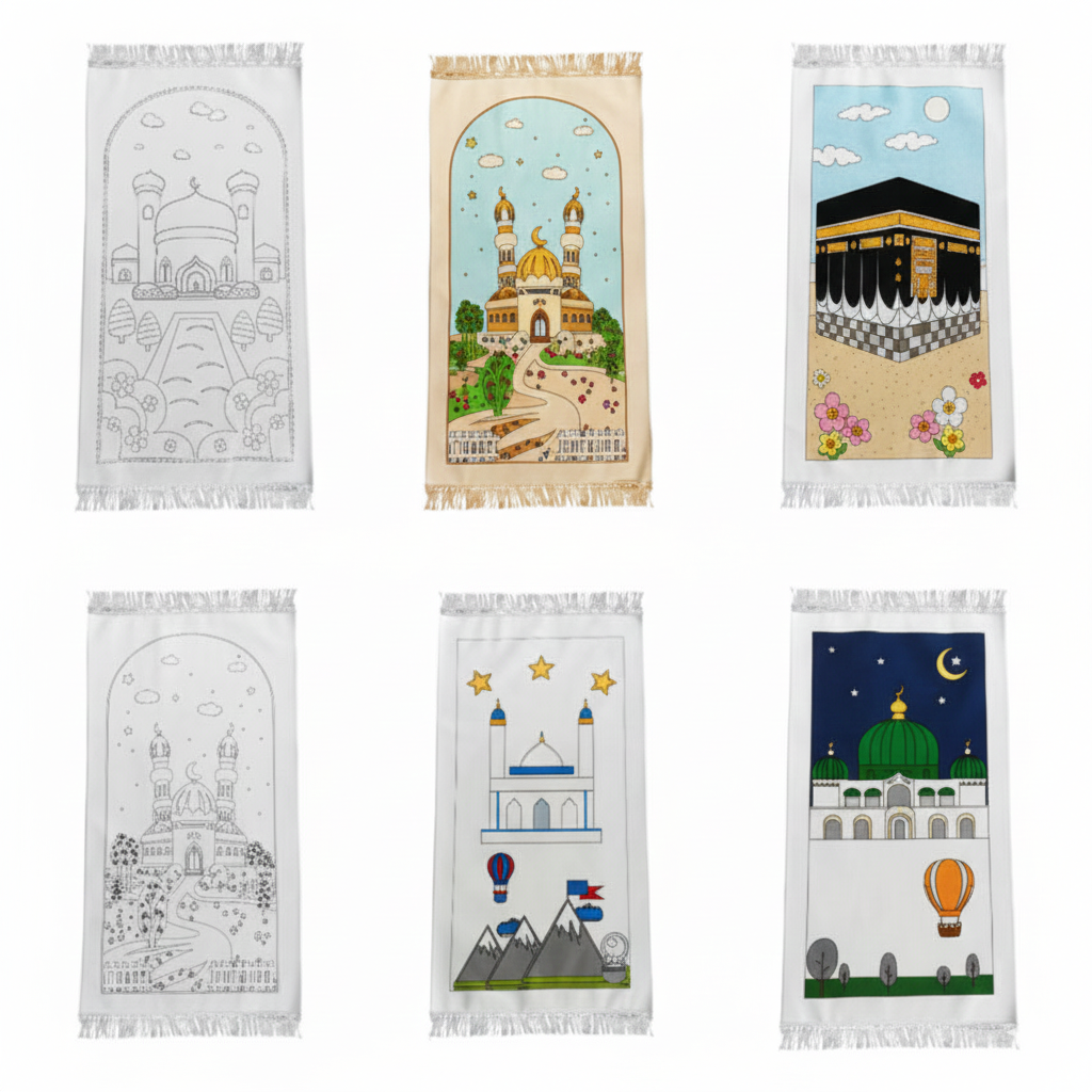 DIY Kids Prayer Mat & Tasbeeh Gift Set