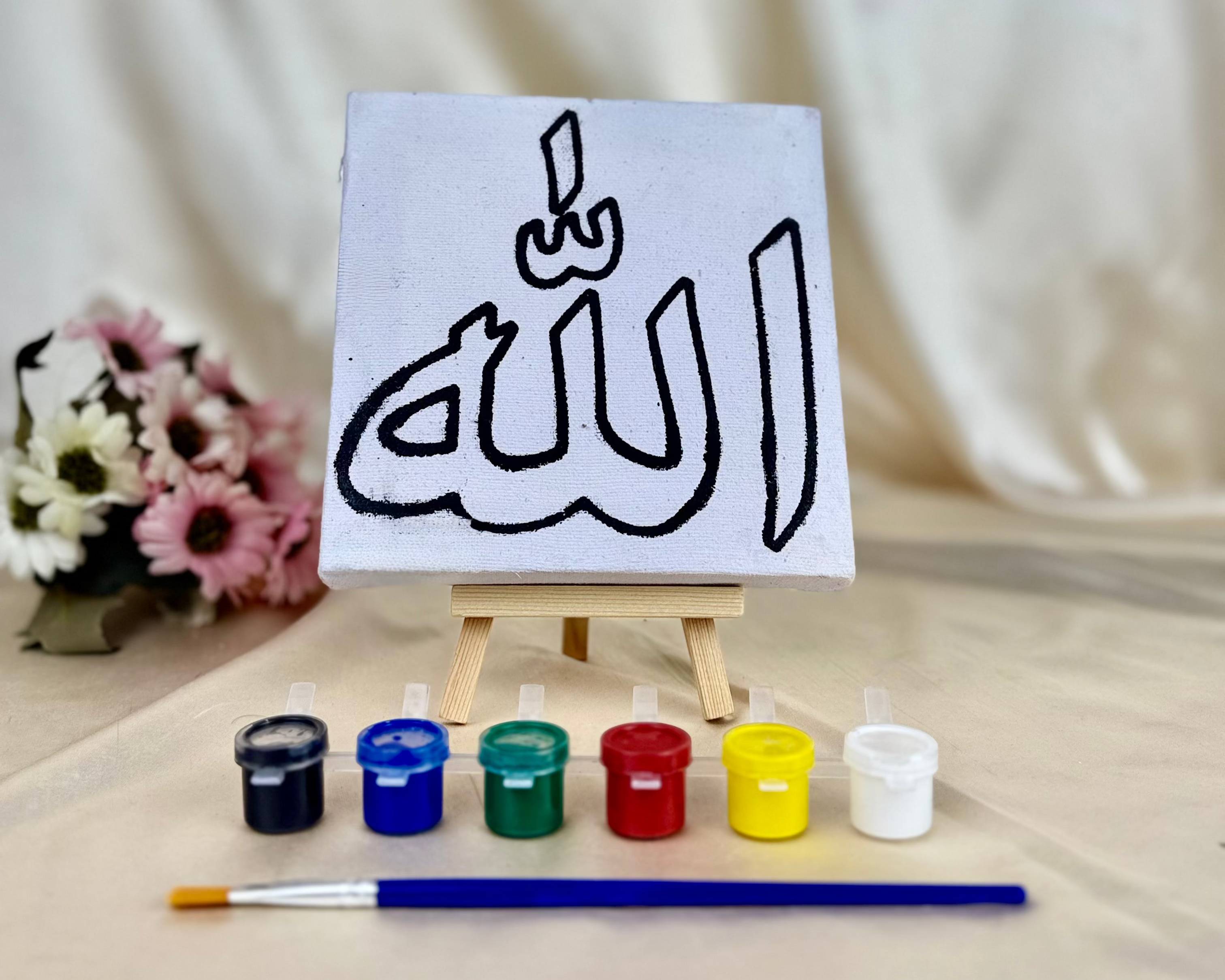 Mini Canvas with Easel for Kids - Creative Painting Kit